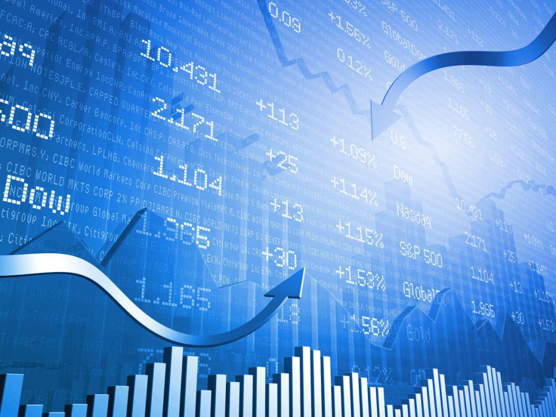 Stock Indicators with 3D Up Arrows and Down Arrows